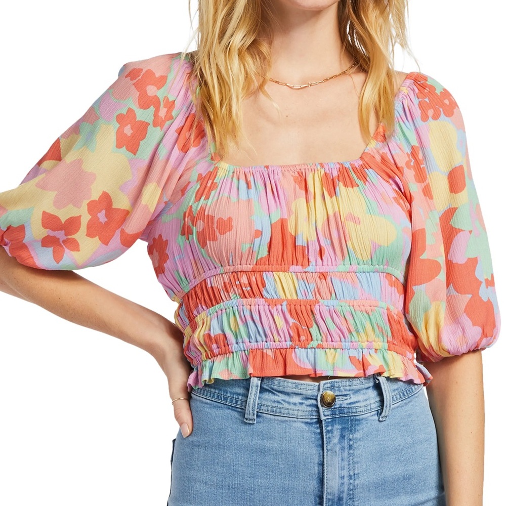 Keep Dreaming Floral Crop Top